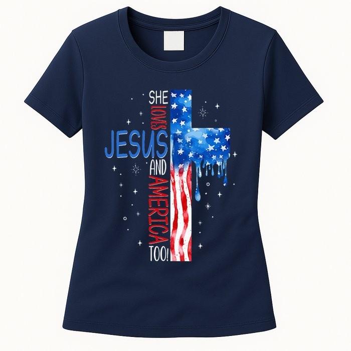 

She Loves Jesus And America Too Women s T-Shirt Unisex T-Shirt XXXL