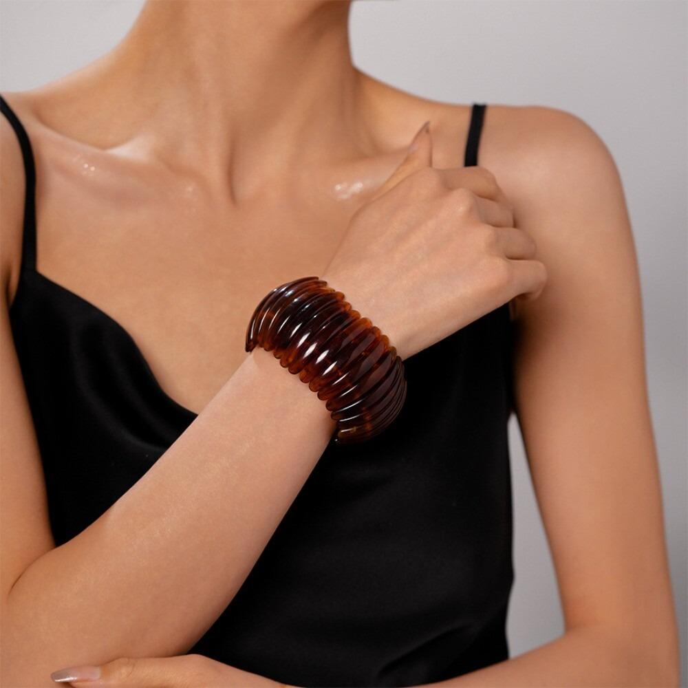 Wide Size Bohemian Bracelet Acrylic Material Retro Hand Ring  Fashion Accessories