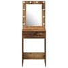 Vintage style Makeup Table with Mirror Reclaimed Wood Look 50 x 41 x 135 cm Engineered Wood