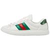 Gucci ACE Kožené Nízké Skateboardové Boty Pánské Bílé 791394 AADMG 9053