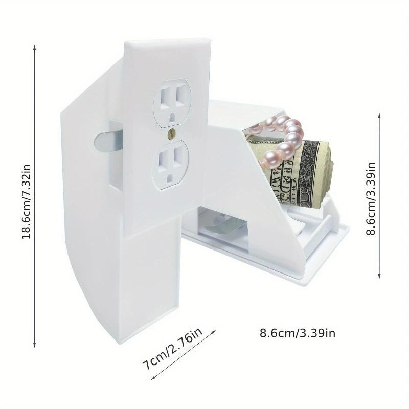 Creative Hidden Wall Socket Storage Box Sight Secret Hide Pills Jewellery Security Container Stash For Coin Cash And Small Items