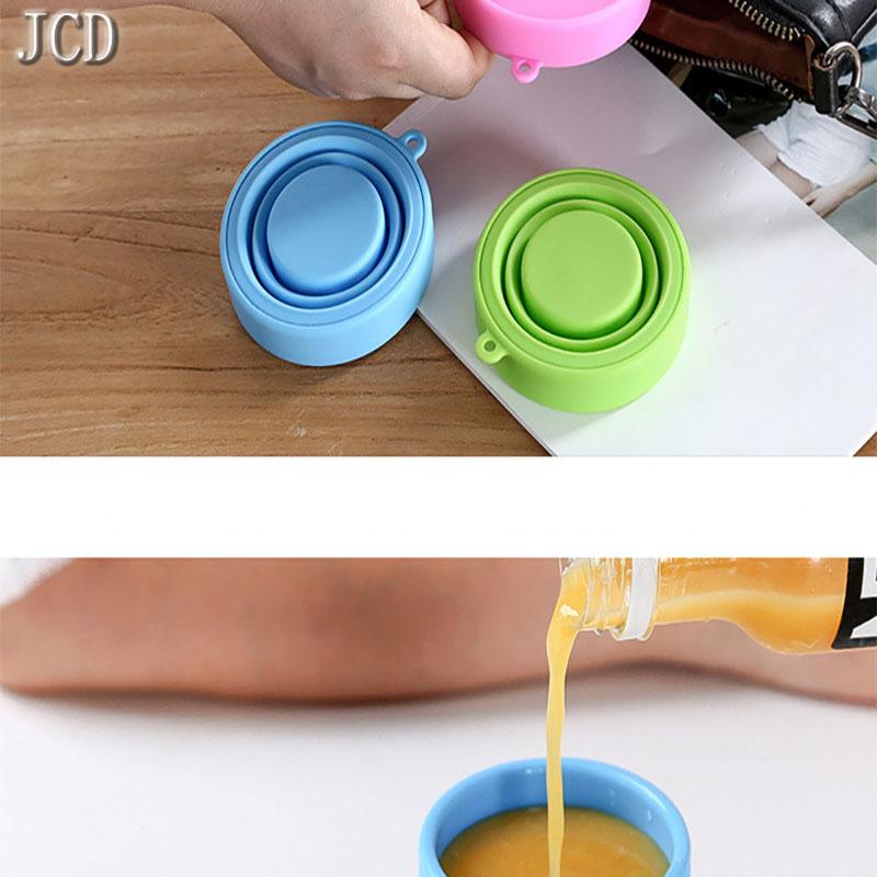 Folding Cup150ml Food Grade Silicone Water Cup With Retractable Cleaning And Storage For Outdoor Travel Portable Retractable Cup