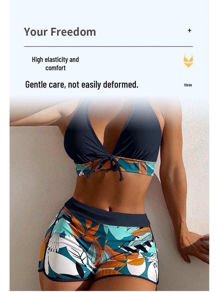 2025 Multicolor High-Waisted Bikini – European & American Style Women's Swimwear