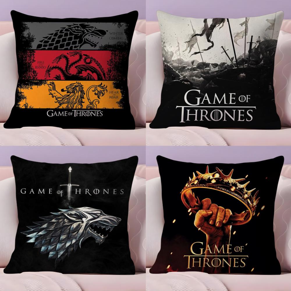TV-G-GamES Of T-ThroneS Kissenbezug Plüschstoff Weich Beidseitig bedruckt Sofa Warm Winter Zuhause Geschenk Kissenbezug