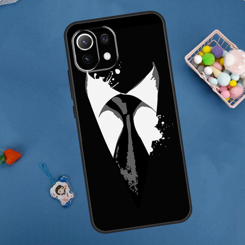 Man Suit Shirt Tie Case For Xiaomi 15 Ultra 13 14 11T 12T 13T 14T Pro POCO X7 Pro F5 F6 M6 X3 X5 X6 Pro Coque