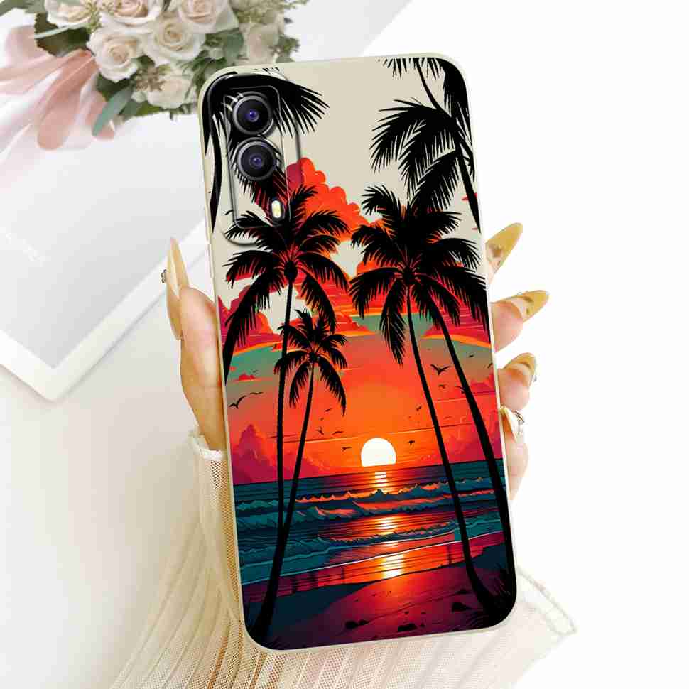 For Vivo Y53s 5G V2111A Case Printed Popular Cartoon Animals Silicone Back Cover For Vivo Y 53S 5G V2058 6.58" Phone Cases Capa