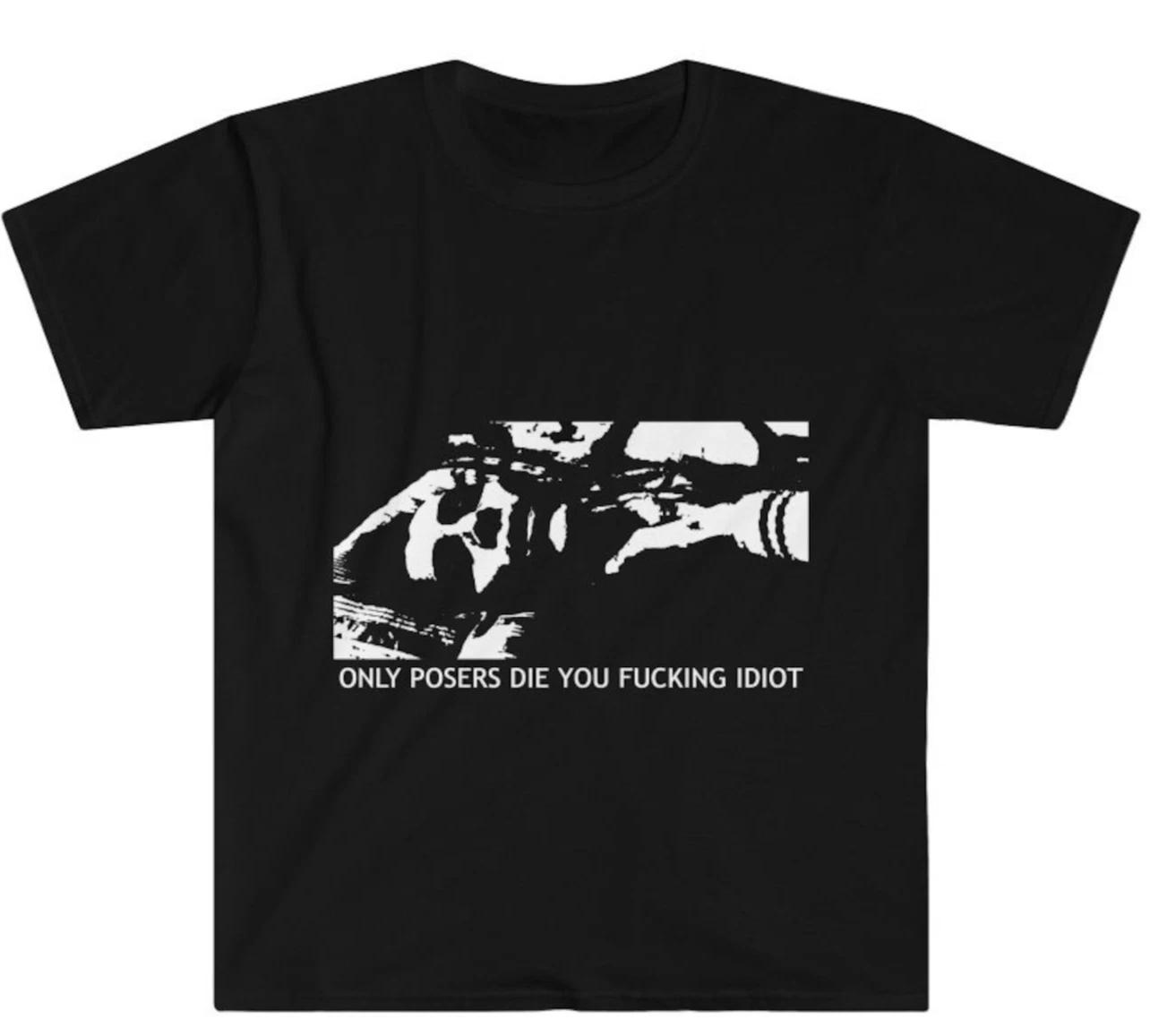 

Only Posers Die! T-Shirt, SLC Punk! Movie Quote Hardcore Punk Rock Culture Tee 2XL