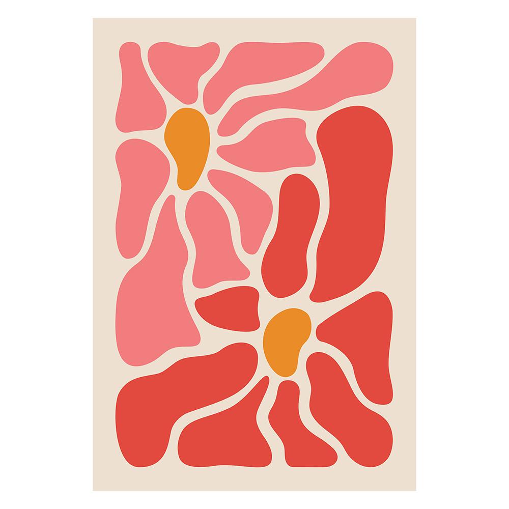 Bohemian Abstract Matisse Beige White Line Wall Art Poster Minimalist Canvas Paintings Print Picture for Living Room Interior Home