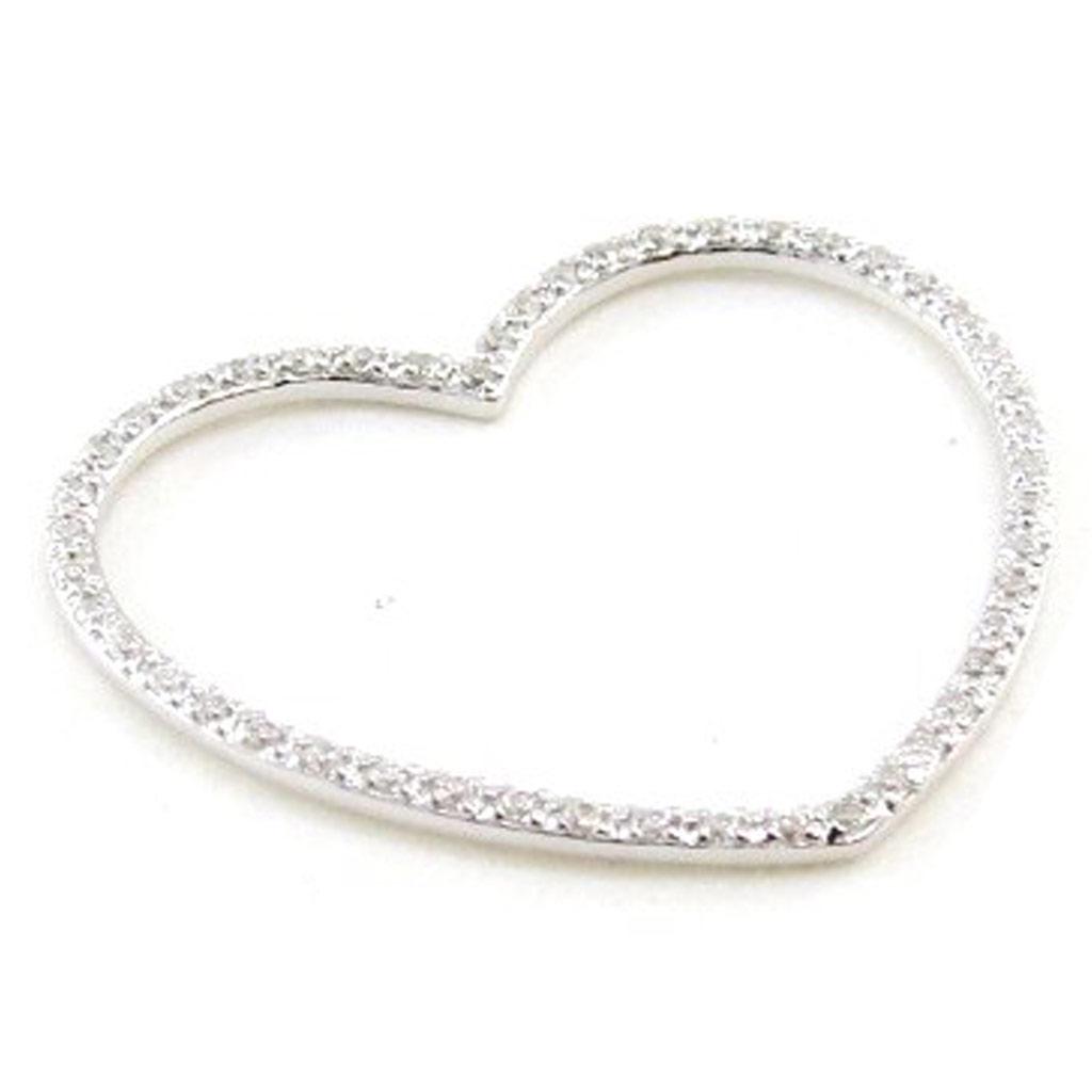 Les Trésors De Lily [I9764] - Silver Pendant 'Love Divine' Silver White - 28x23 Mm