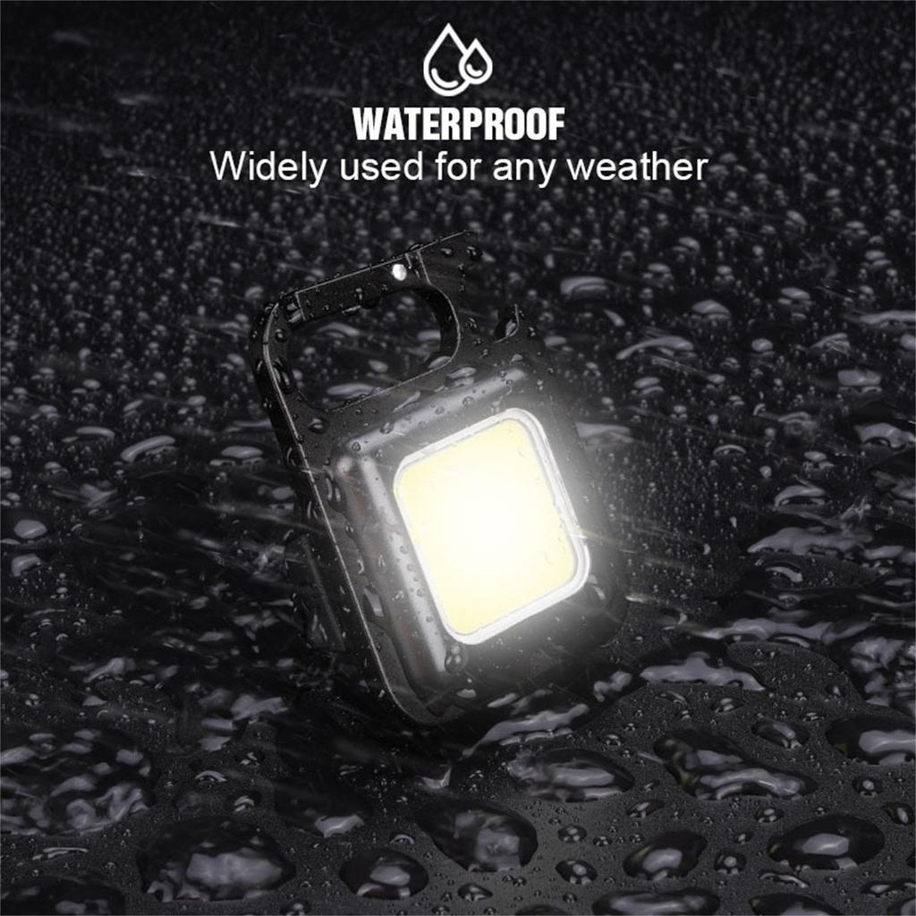 Small COB Flashlight 500Lumens Bright Rechargeable Keychain  Flashlights Portable Pocket Light For Outdoor