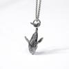 RUI RUI YU Charm Blue Whale Jumping Pendant Necklace Fashionable Men and Women Simple Necklace Sweater Chain Accessories Jewelry