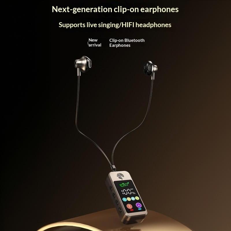 Clip On Bluetooth 5.4 Wireless Gaming Earphones Tf Card K Song Monitor Mode In Ear Earphones For Sports Driving Live Broadcast
