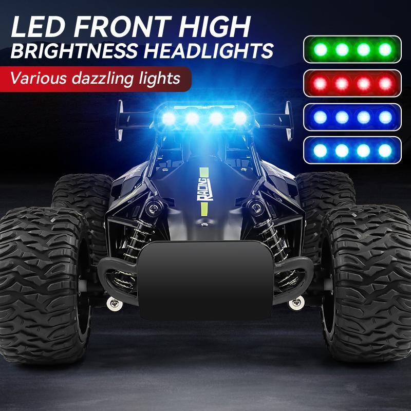 1:12 1:16 20KM/H RC Car With LED Lights 2.4G Alloy Off-Road High Speed Vehicle Remote Control Cars Toys for Children Gifts