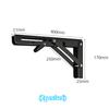 2pcs/set Brushed Stainless Steel 6-20 Inch Folding Angle Bracket Triangle Shelf Heavy Support Adjustable Wall Mounted Bench