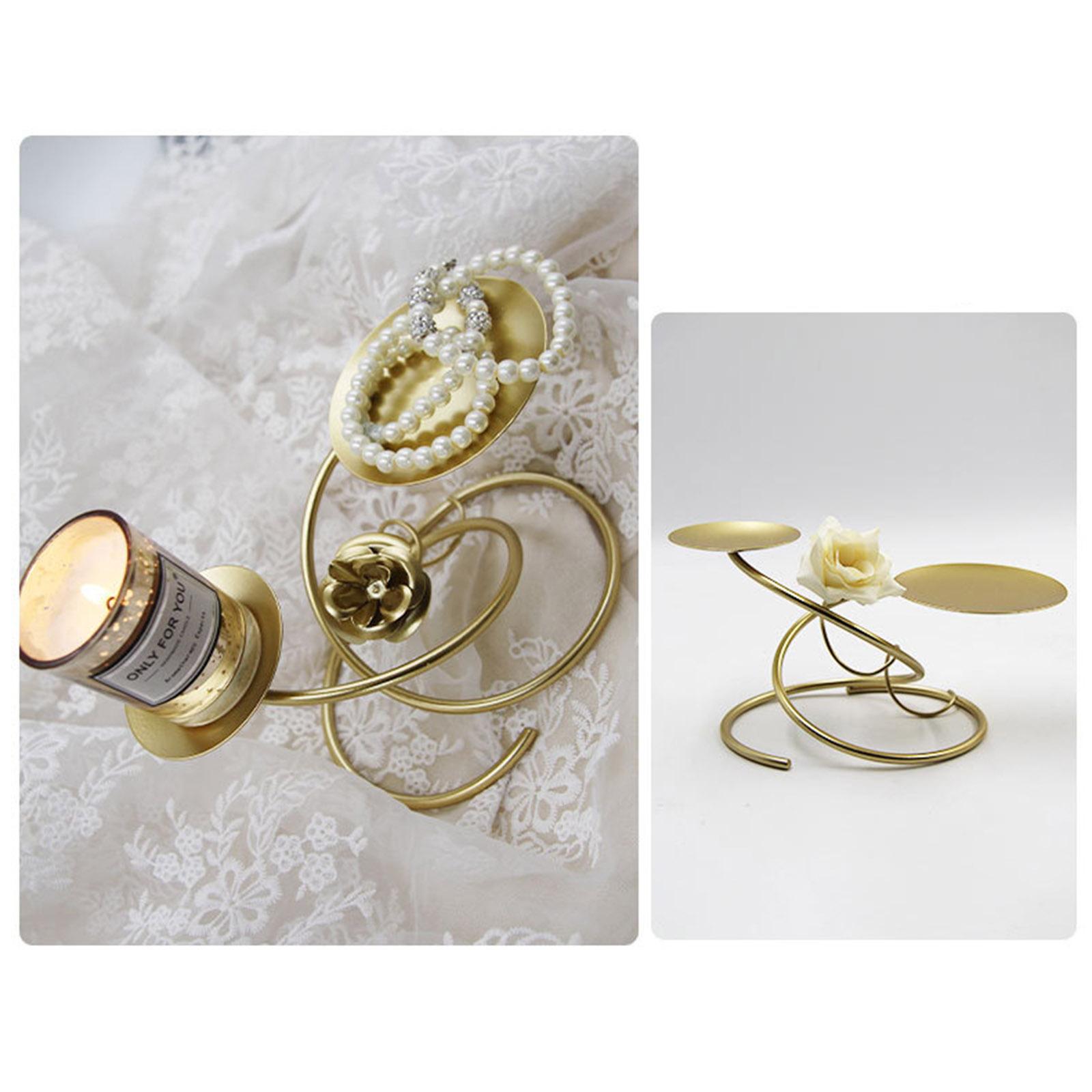 

Кованый железный подсвечник с двойной головкой, украшение, подсвечник, принадлежности для романтического ужина, обеденный стол