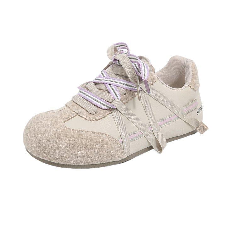 

Retro lightweight lace-up Forrest Gump training shoes women s 2025 autumn platform sports women s shoes casual board shoes inner height increase 40 бежевый