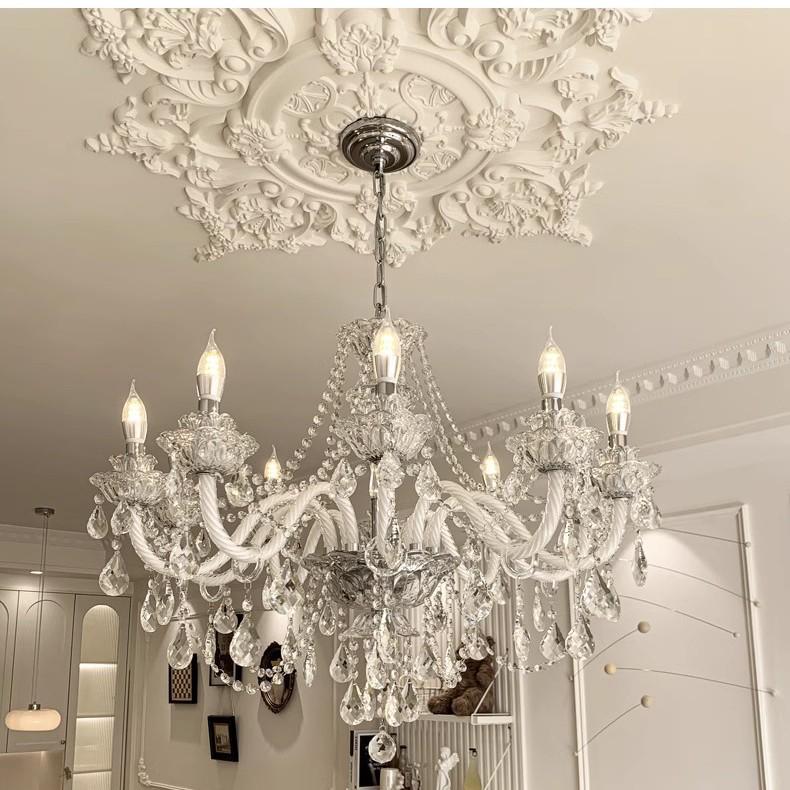 French Luxury Crystal Chandelier: Retro Court Style for Living Rooms, Restaurants, Villas, or Weddings