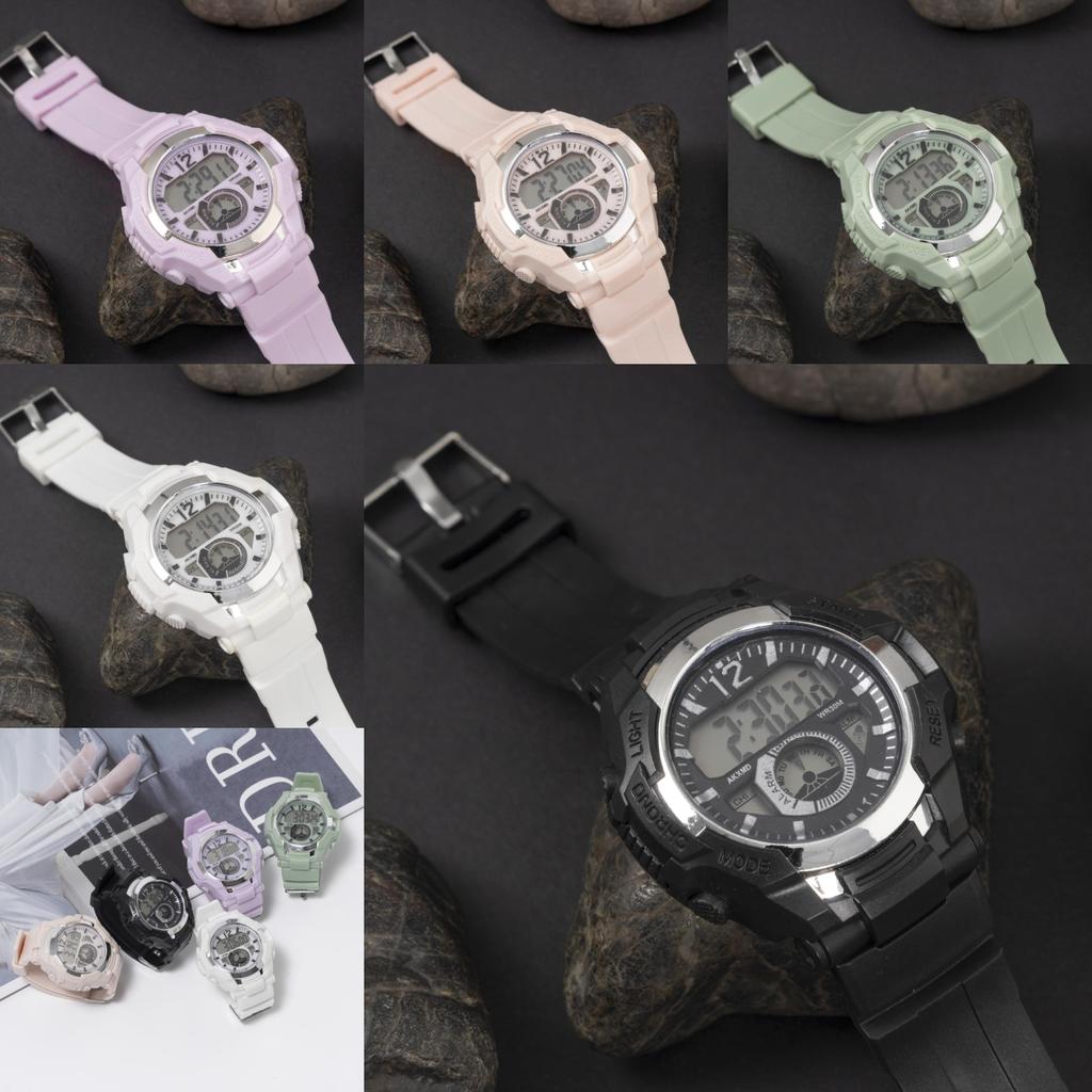 Kids Digital Sport Watch With Waterresistant Pvc Strap For Children And Teens