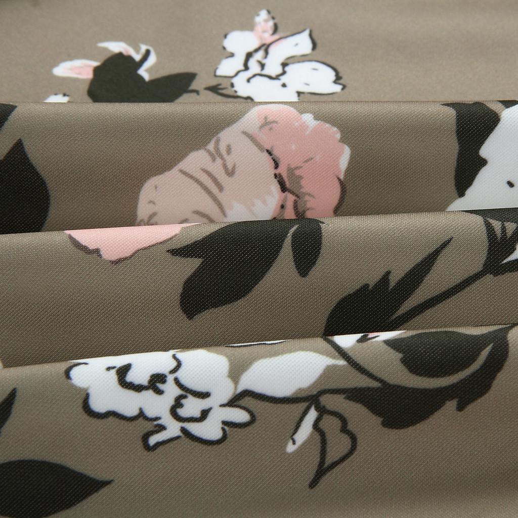 Womens Ladies Retro Floral Zipper Up  Jacket Casual Coat Outwear