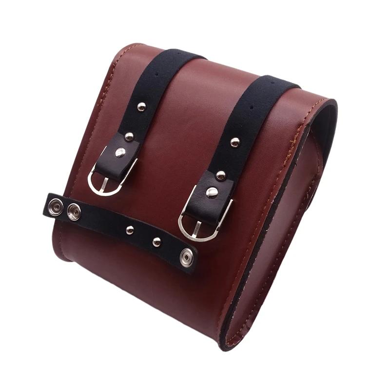 Mini manubrio universale per moto Sissy Bar Borsa laterale Borsa per attrezzi in pelle PU per Harley Honda Kawasaki Yamaha Suzuki