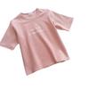 Ny sommar koreansk version av bokstäver lös kortärmad t-shirt för kvinnor rund hals kläder för studenter toppar för kvinnor