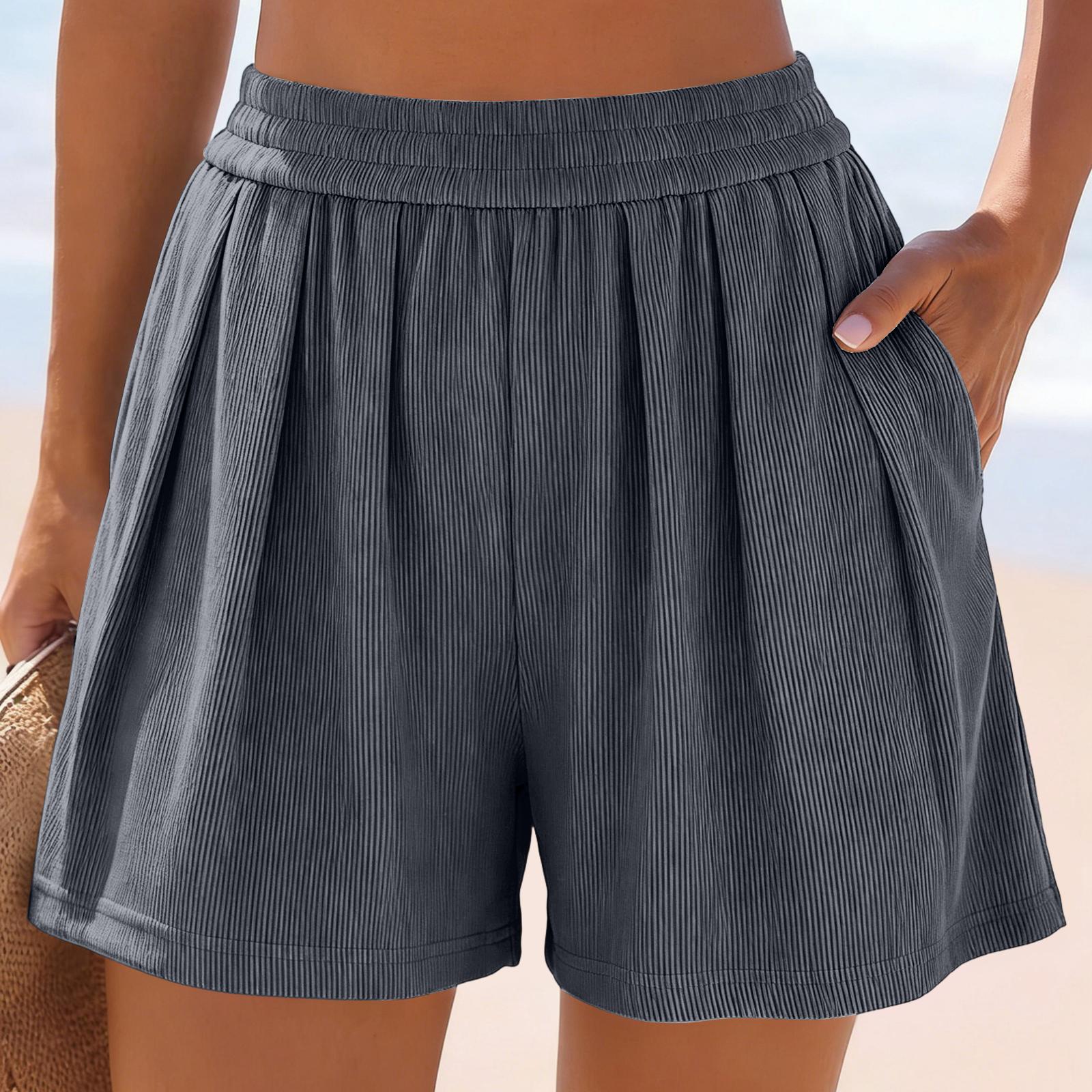 Women s Color Sports Casual Loose And Fashionable Pocket Shorts M