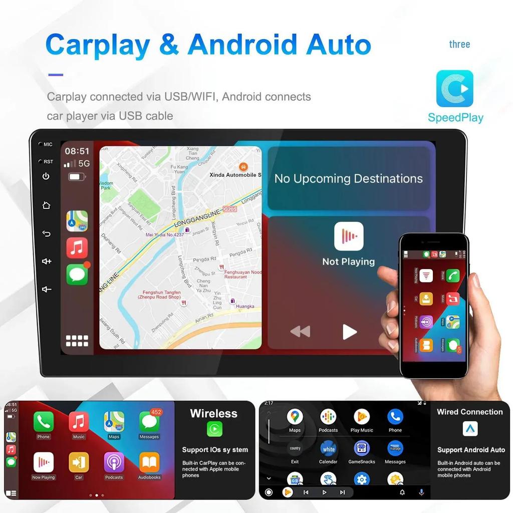 TS10 Universal Motorcycle Android Navigation with 7/9/10 Inch Bezel-less Display