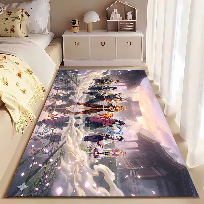 Anime Warriors with Swords Carpet suitable as a non-slip mat for the living room or bedroom sofa