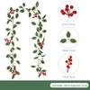 Multicolor Christmas Decorative Garland DIY Accessories Artificial Flower Hanging Wreath Red Berries Photo Props