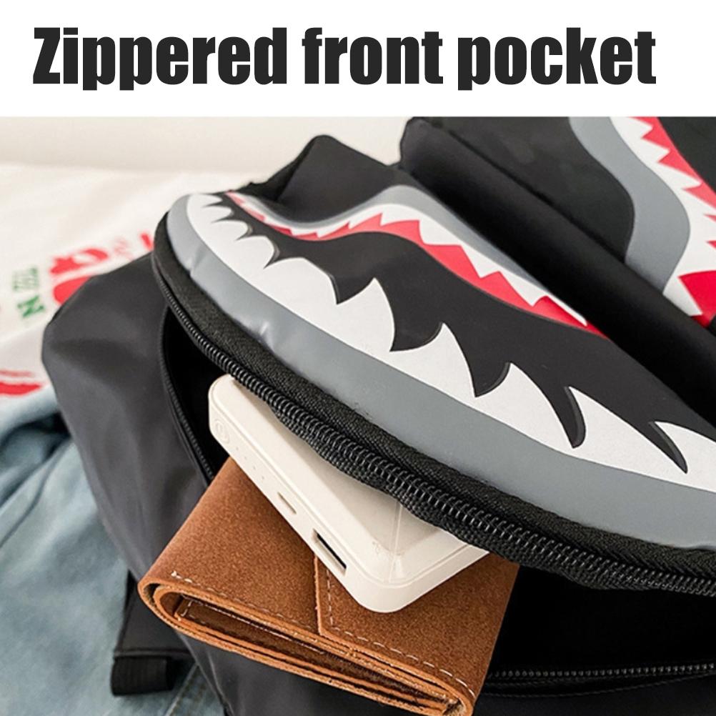 Graffiti Shark Backpack Personalized School Bag Bookbag Travel Bag Casual Daypack Halloween Christmas Birthday Gift for