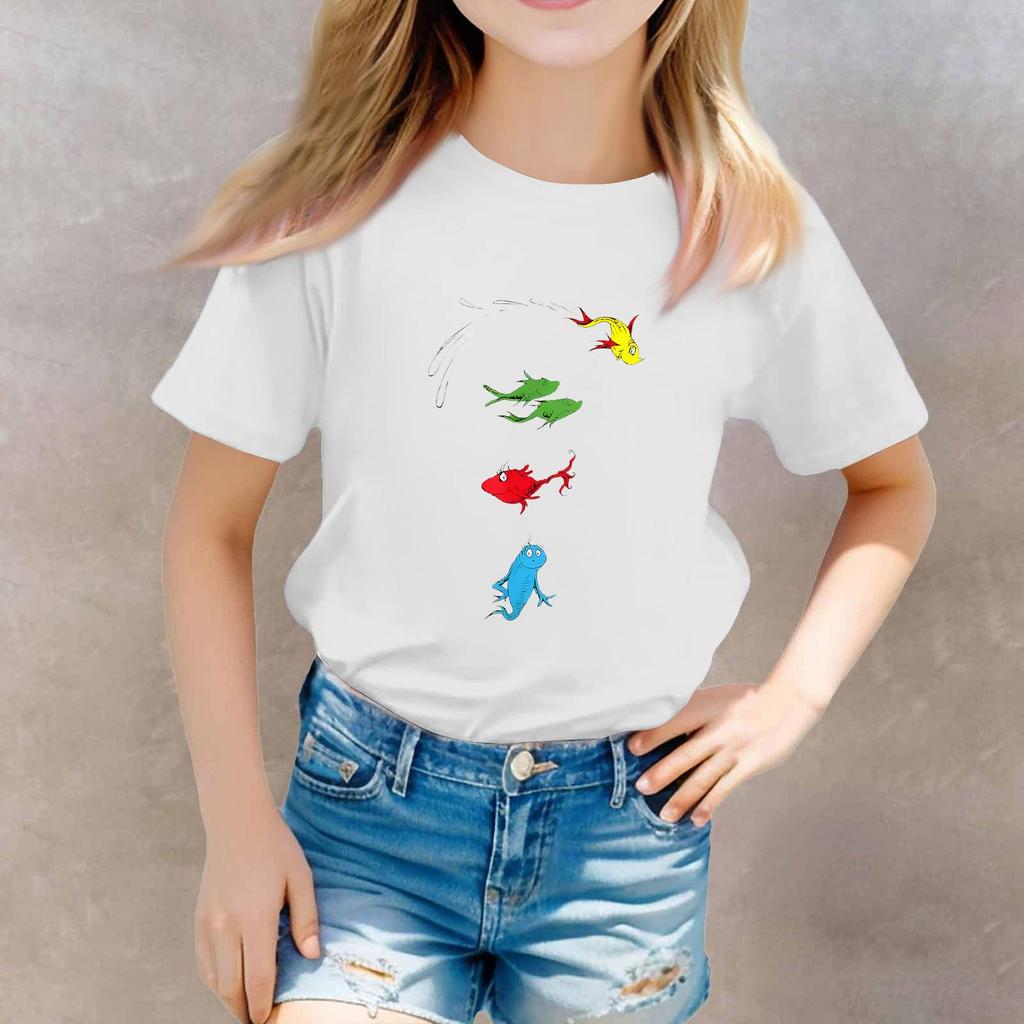 Toddler Boy And Girl T-Shirts Kids Top Girls Printed Short Sleeved T-shirt