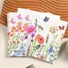 Elegant Watercolor Floral Afternoon Tea Party Napkins