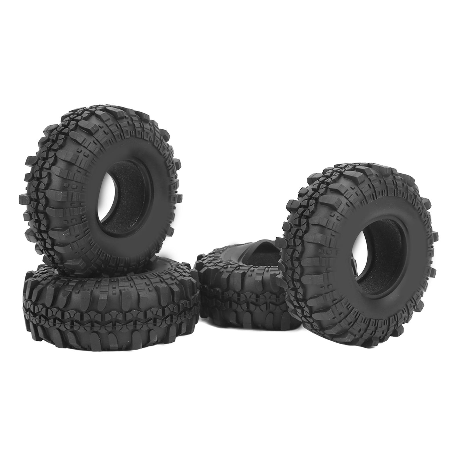 

4Pcs RC Tires Rubber 110mm Black Tyres Shock Resistant RC Crawler Car Accessories for MN999