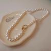 High Grade Gray Imitation Pearl Beaded Chain Bead Necklace For Women's 2026 Fashion Jewelry Set Luxurious Accessories for Girls