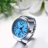 Jewelrywe Stainless Steel Analog Quartz Watch Ring Waterproof Free Size Business Casual Fashion Accessory