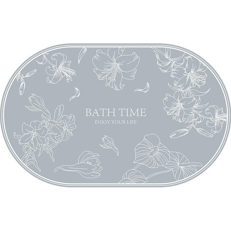 Luxury Flower Toilet Door Dirty and Easy To Take Care of Door Mat Toilet Bathroom Moisture-wicking Quick Drying Non-slip Foot Mat