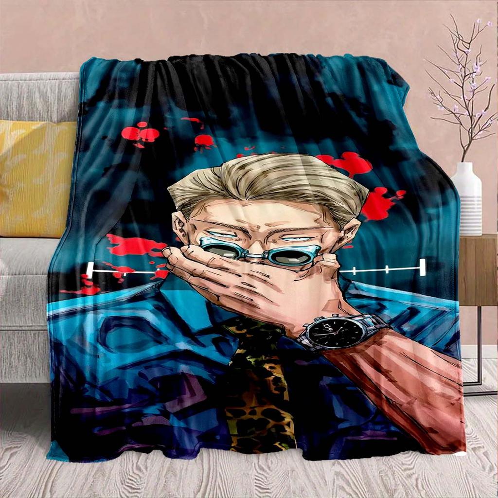 Jujutsu Kaisen Flannel Living Room Blanket Soft Warm Throw Lightweight Sofa Decor -QJY