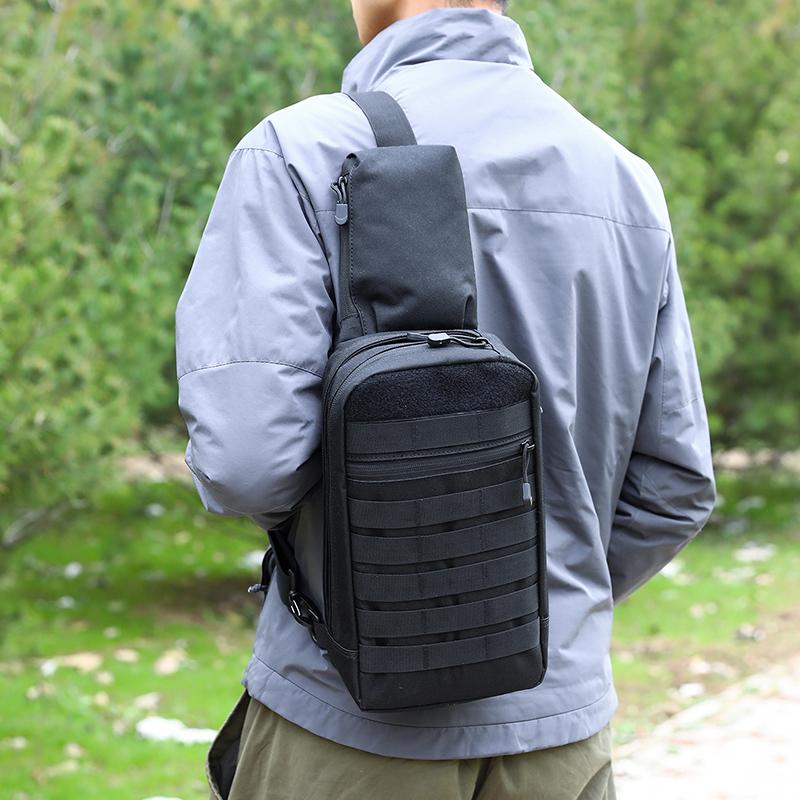 Outdoor Camping Chest Bag for Men Camouflage Backpack Travel Cycling Mountaineering Crossbody Waist Shoulder Sling Tactical Bag