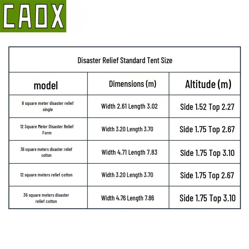 CAOX Outdoor Construction & Disaster Relief Tent