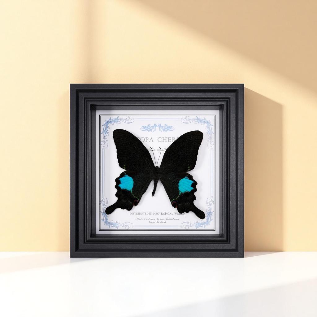 Wall-Mounted Butterfly Specimen Photo Frame: Home Decor & Gift for Valentine's Day, Qixi, Birthday, Couples & Insect Lovers