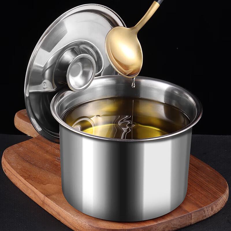 Stainless Steel Multi-purpose Oil & Seasoning Pot with Lid