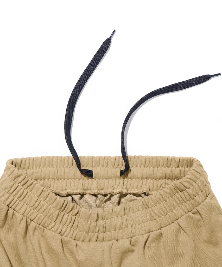 GAKKAI UNIONS One-Pleat Wide Sweatpants Beige