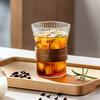 Japanese Vertical Pattern Milk Glass Tea Cup Transparent Wine Glass Anti-Scalding Insulation Brewing Fair Cup Coffee Drinkware