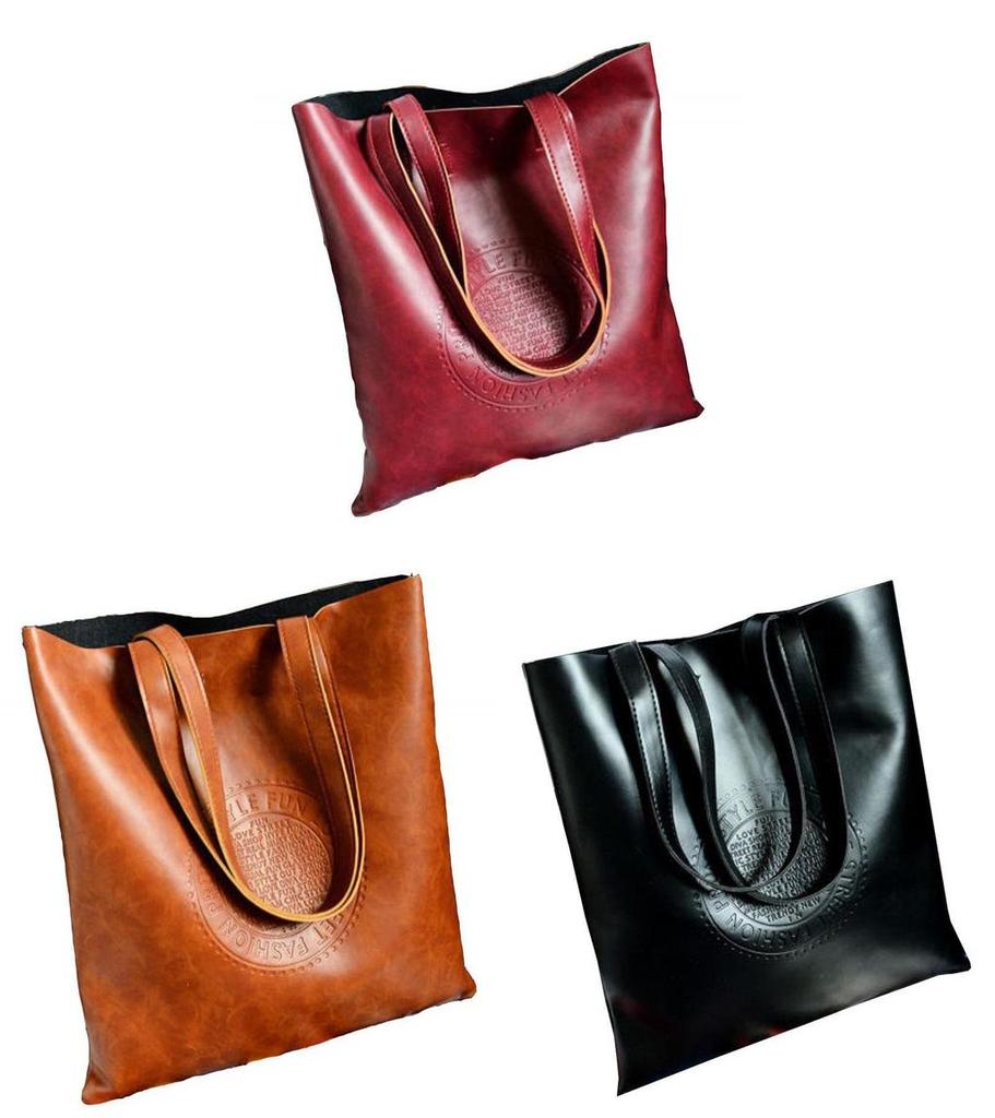 Harajuku Themed Waterproof Pu Tote With Embossed Design For Urban Casual And Travel