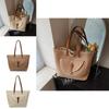 Minimalist Woven Straw Bag For Summer Beach Vacation With Large Capacity For Women