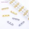 18K Gold Plated Brass Beads Separator For Necklace Making Accessories,Inlaid Zircon Spacer Bar,DIY Jewelry Making Supplies