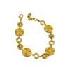 Vintage Mid-Century Style Gold-Plated Brass Growth Ring Bracelet