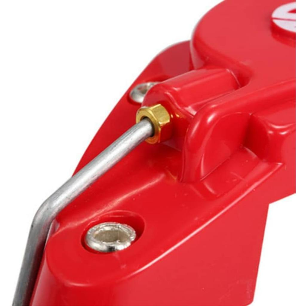 Caliper Cover, 2 Pairs Brake Caliper Covers, Red Style Front & Rear Covers, High Precision Car Disc Brake Protector for Wheel Hub