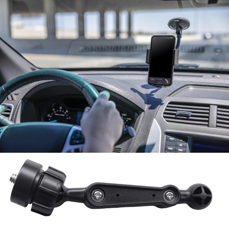 Portable Device Holder Adjustable 1/4 Inch Screw To 17mm Ball Head Mount Connector for Cameras and Live Streaming Stands