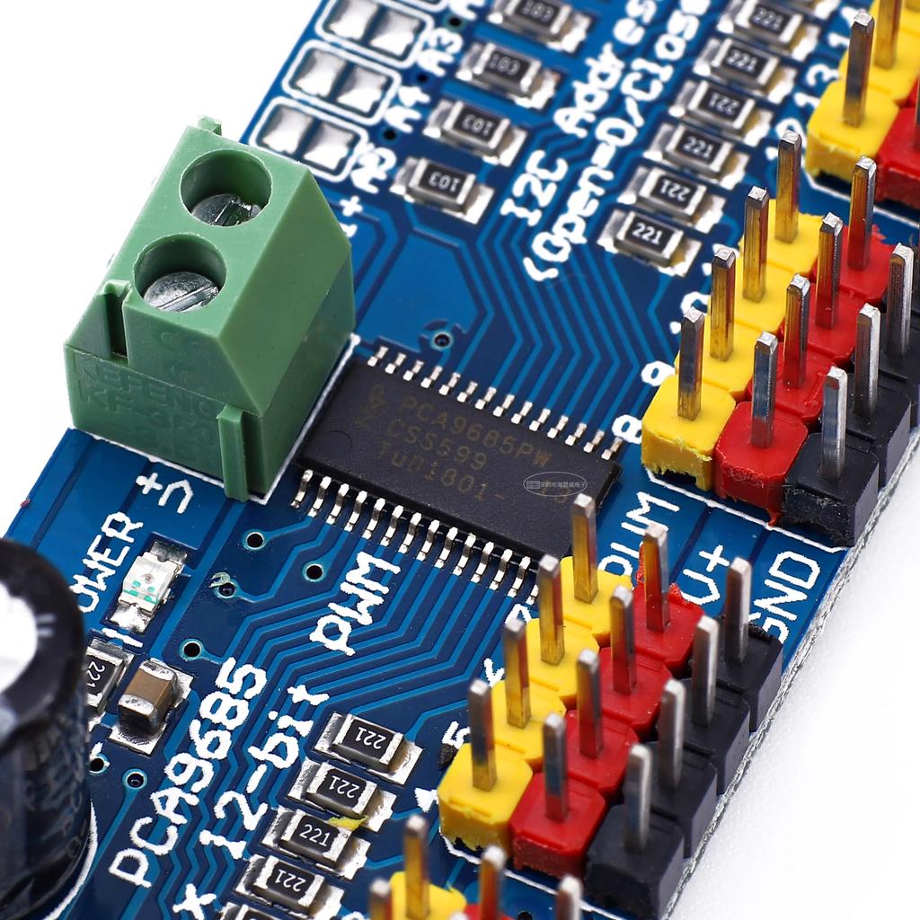 PCA9685PW 16 Channel 12-bit PWM/Servo Driver-I2C Interface PCA9685 Module Raspberry Pi Shield Module Servo Shield